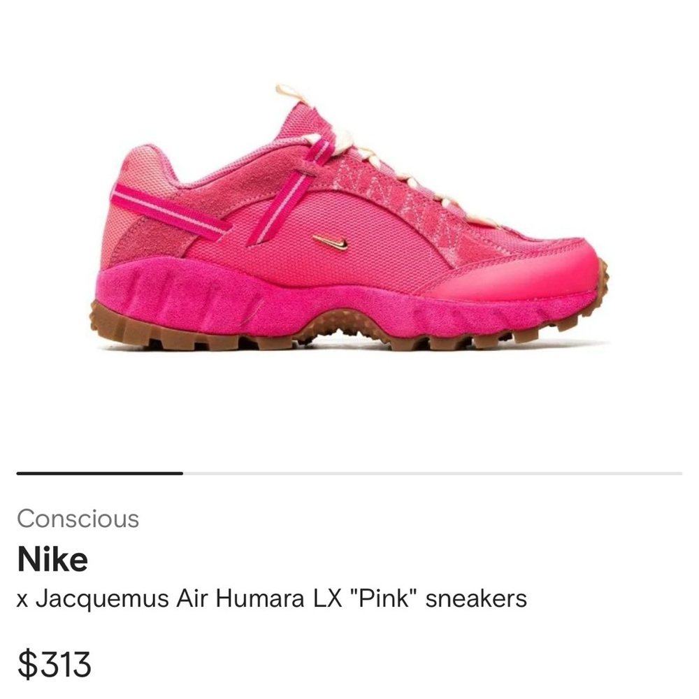 Nike
x Jacquemus Air Humara LX "Pink" sneakers size 10 new